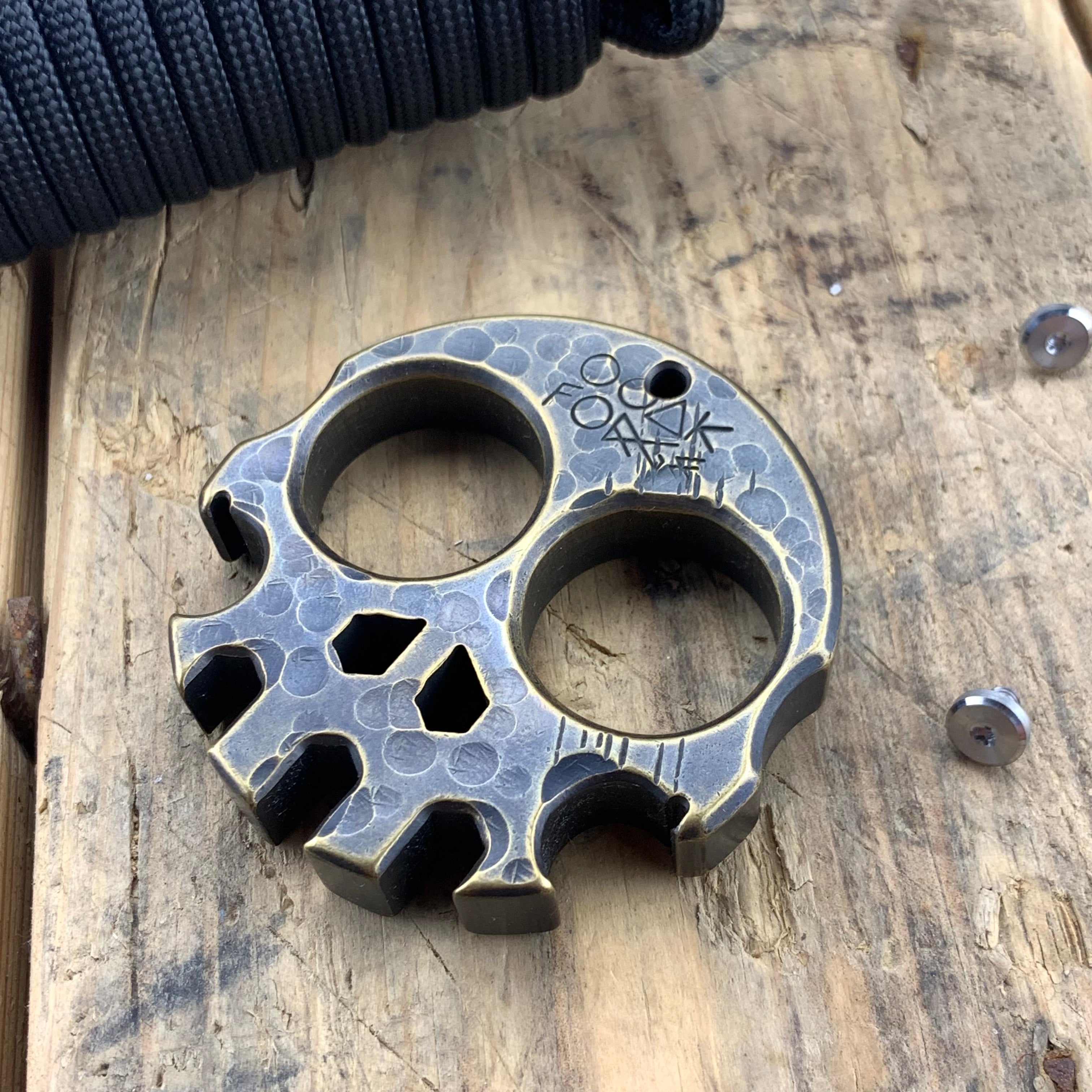 Ooak Forge Custom Full Size Skully Multi-tool  Brass – Knifejoy