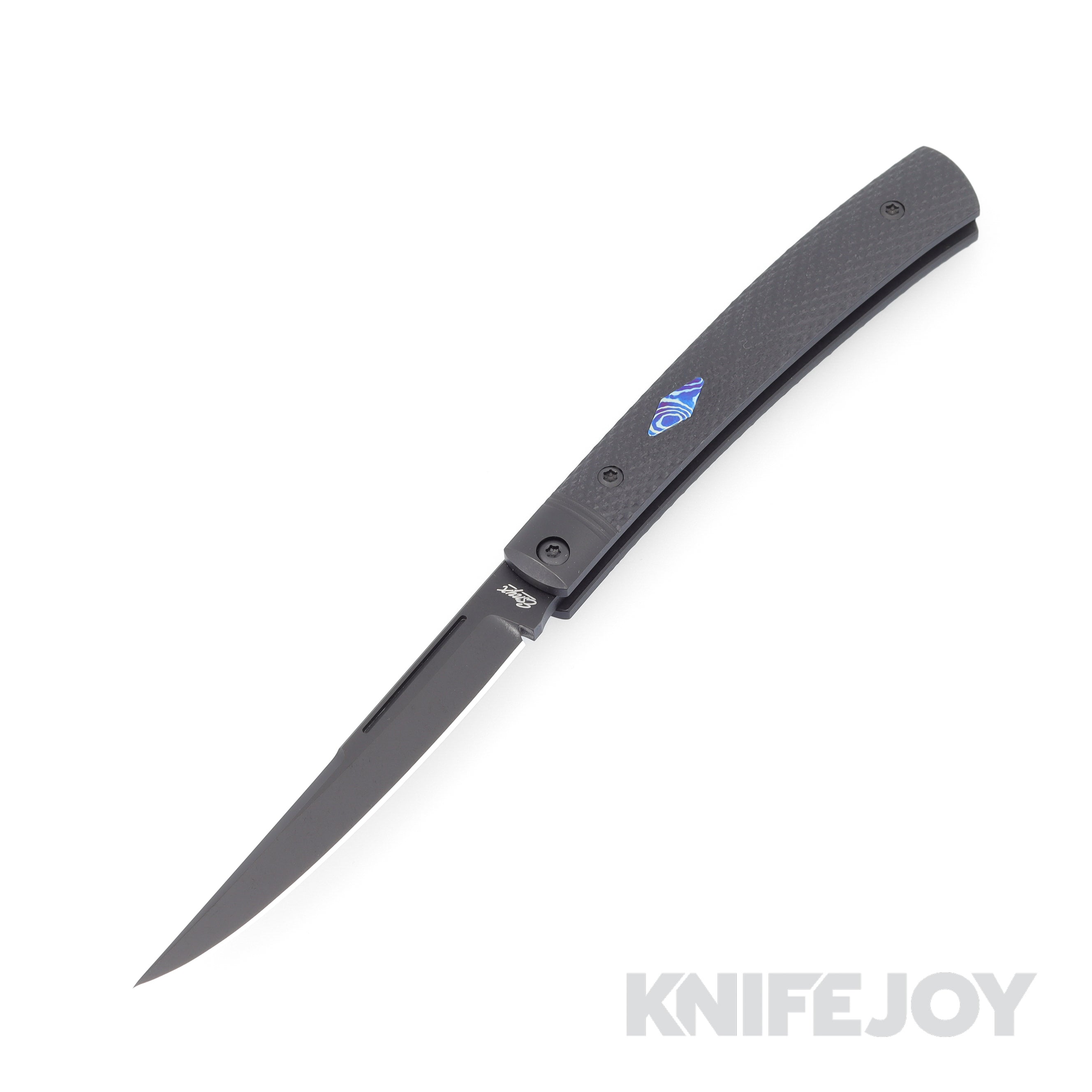 Esnyx Silver Line Barracuda Slipjoint M390 Hand Rubbed Satin Blade w/ Bead  Blast Titanium Bolsters and Diamond Textured Steel Blue G-10 Handle -  ESN-BSJ-49 - Tactical Elements Inc