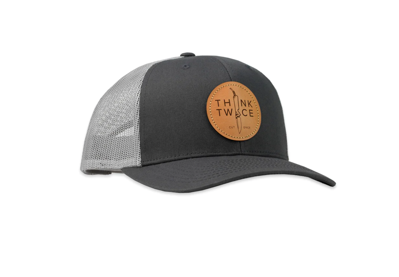 Chris Reeve CRK Favorite Trucker Think Twice Cut Once Charcoal/Grey Ha ...